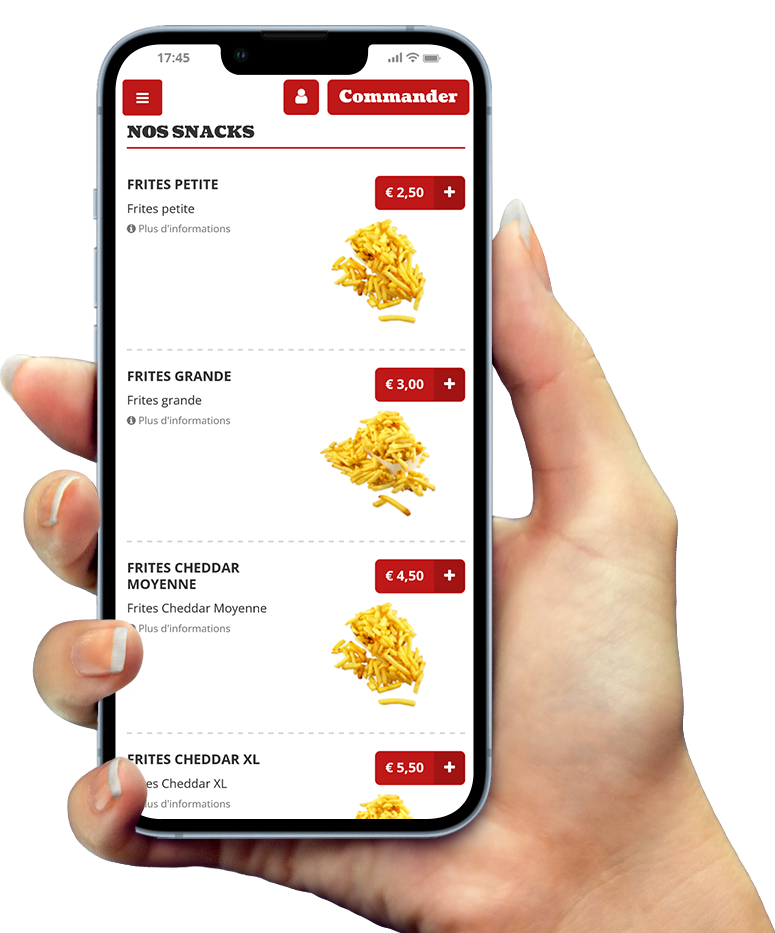 Exemple de notre application sur smartphone